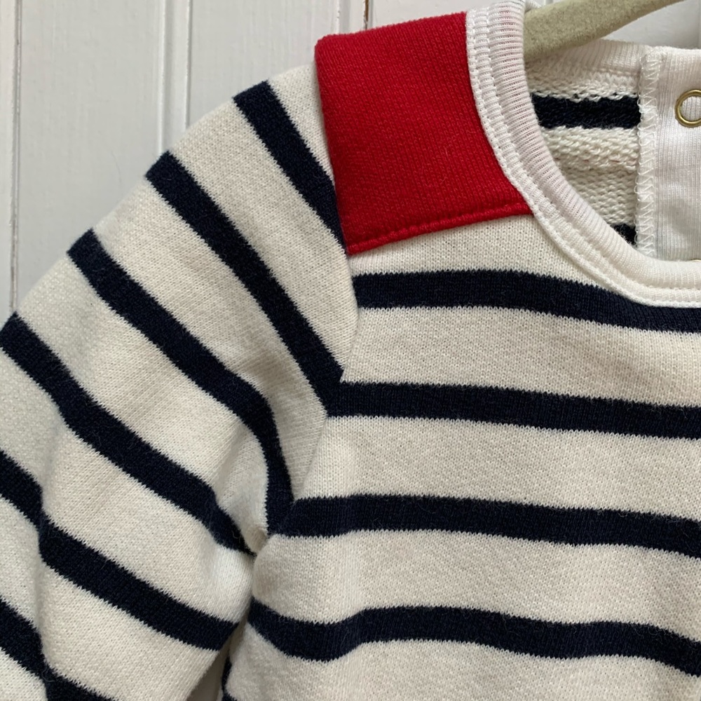 Petit Bateau Nautical Knit Baby Girl Dress Striped - Picture 2 of 7